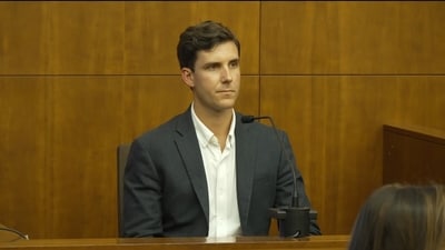 Kyle Carney, a friend of Patrick Clancy, took the stand on August 6 in the Lindsay Clancy trial. (X/@cathyrusson) Kyle Carney, a friend of Patrick Clancy, took the stand on August 6 in the Lindsay Clancy trial. (X/@cathyrusson)