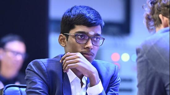 Indian GM R Praggnanandhaa. (Samir Jana/Hindustan Times)