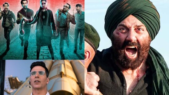 Stills from Stree 2, Gadar 2, Mission Mangal.