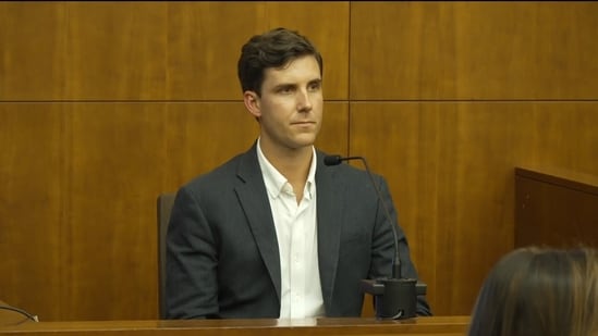 Kyle Carney, a friend of Patrick Clancy, took the stand on August 6 in the Lindsay Clancy trial. (X/@cathyrusson)