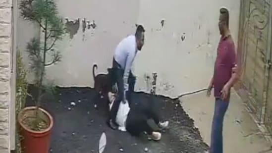 CCTV footage of the incident that took place on Tuesday.