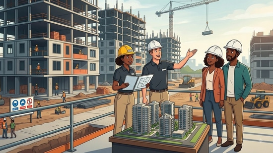 India’s 11 listed real estate developers have combined pre-sales estimated to increase from ₹1.49 lakh crore in FY26 to ₹1.82 lakh crore in FY27, a 22.3% year-on-year growth. (Picture for representational purposes only) (Gemini Generated Photo )