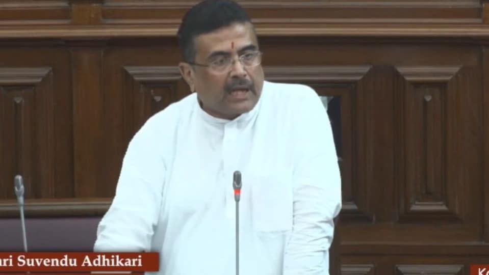 বিধানসভায় শুভেন্দু অধিকারী।