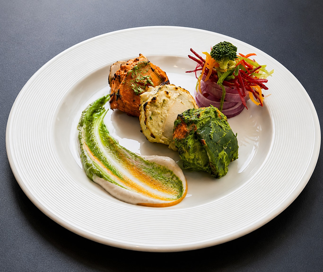 This features tandoor-grilled paneer, marinated in spiced yogurt, with peppers and onions. (Priya Living) This features tandoor-grilled paneer, marinated in spiced yogurt, with peppers and onions. (Priya Living)