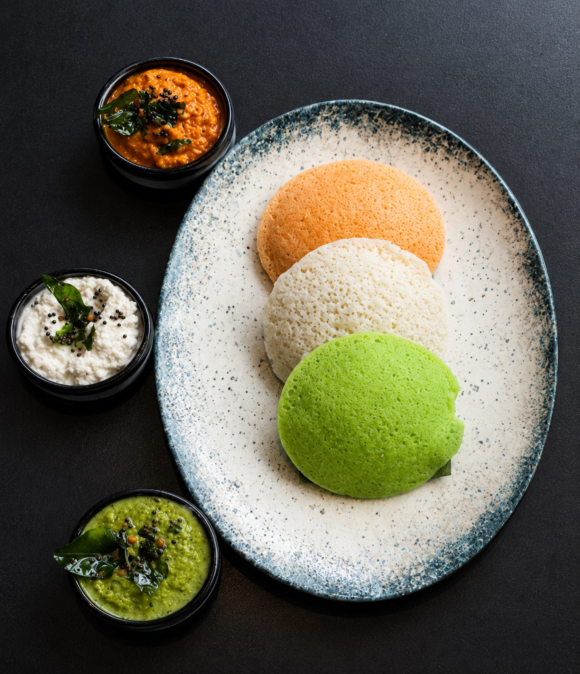 This platter features soft, fluffy and naturally fermented South Indian rice-and-lentil cakes. (Priya Living) This platter features soft, fluffy and naturally fermented South Indian rice-and-lentil cakes. (Priya Living)