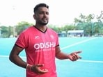 Harmanpreet Singh, captain of the Indian men's national hockey team. 