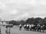In this handout picture taken 15 August 1947, British Governor-General Lord Mountbatten rides in a carriage alongside Lady Edwina Mountbatten prior to witnessing the raising of the Indian tricolour for the first time at India Gate in New Delhi. (AFP Photo)