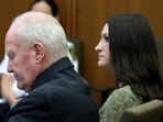 Defense attorney Kevin Reddington, left, and his client, Lindsay Clancy, listen to testimony during Clancy's murder trial at Plymouth Superior Court in Plymouth, Massachusetts.