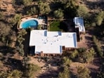 An aerial view of the home of Nancy Guthrie, the missing mother of "Today" show host Savannah Guthrie, in Tucson, Arizona.