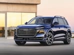 The Audi Q9 is 5.3 metres long, and the huge grille has illuminated vertical slats.