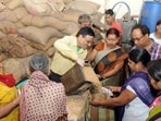 The initiative marks a shift in welfare delivery — from physical distribution of subsidised foodgrains to DBT and now to purpose-bound digital delivery through CBDC. (HT File)