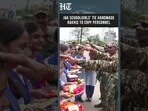 Udhampur Schoolgirls Celebrate Rakshabandhan By Tying Handmade Rakhis On CRPF Personnel