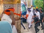 Sukhbir Singh Badal was attacked at Gurdwara Mata Sahib Kaur, which is 15 kms away from the main gurdwara in Nanded. 
