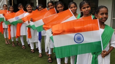 Citizens can display the national flag on all days and occasions, provided its dignity is maintained as required under the Flag Code. (Praful Gangurde/HT Photo)
