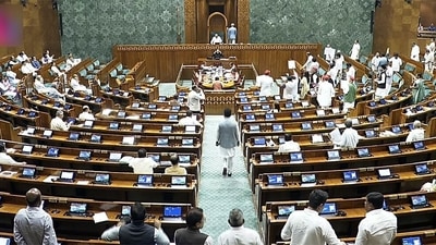 The bill was passed amid opposition protests. (Sansad TV/ANI Video Grab) The bill was passed amid opposition protests. (Sansad TV/ANI Video Grab)