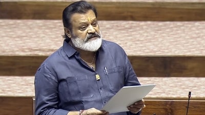 Actor and MoS Suresh Gopi was recently in the Rajya Sabha during the Monsoon Session of Parliament. Actor and MoS Suresh Gopi was recently in the Rajya Sabha during the Monsoon Session of Parliament.