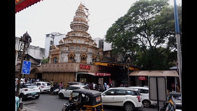 The Dagdusheth temple was originally located on Shivaji Road near Mazoor Adda. The present temple site was earlier occupied by a fire brigade station. (HT FILE) The Dagdusheth temple was originally located on Shivaji Road near Mazoor Adda. The present temple site was earlier occupied by a fire brigade station. (HT FILE)
