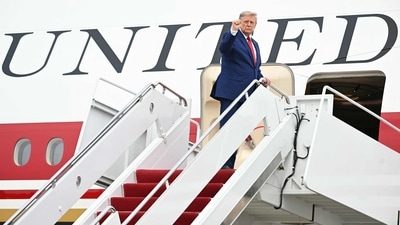 Trump told reporters on Tuesday that the secret service, which is responsible for protecting the president, ordered the switch. (AFP)