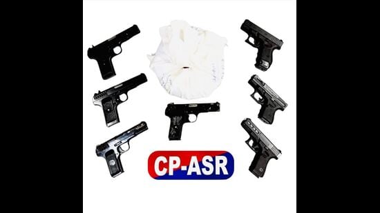A total of seven illegal pistols and 2.030 kg heroin were recovered from the accused’s possession. (HT FILE)