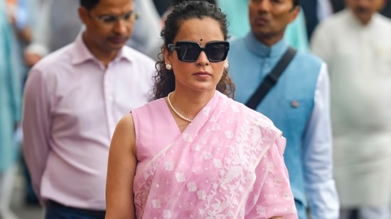 BJP MP Kangana Ranaut calls out film industry's hypocrisy. (PTI Photo/Shahbaz Khan)(PTI07_21_2026_000081B) (PTI)
