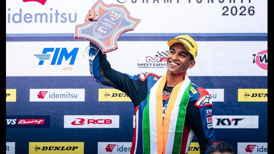 Racer Sarthak Chavan hopes to race in the MotoGP.