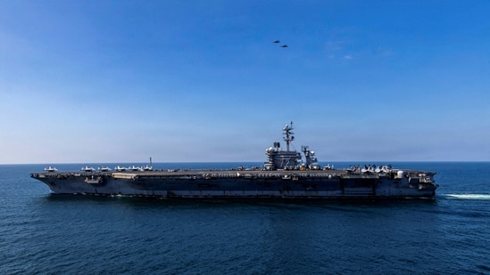 Aaron Parnas shared a sailaor’s wife’s warning as USS Abraham Lincoln faces questions over exhaustion, mental health and its long deployment. U.S. Navy/Handout via REUTERS 