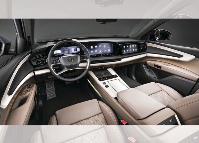 The new cabin has three curved screens, and a 22-speaker Bang & Olufsen system. The new cabin has three curved screens, and a 22-speaker Bang & Olufsen system.