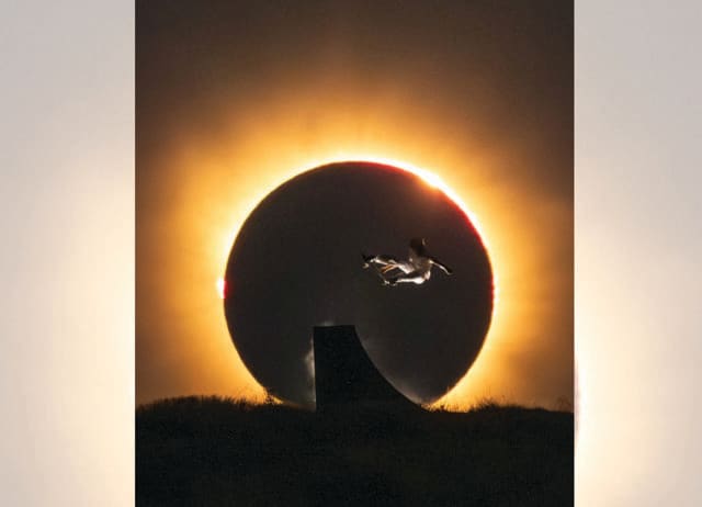 Skateboarder Danny Leon athlete timed his jump to coincide with a solar eclipse. (INSTAGRAM/@DANNY_LEON) Skateboarder Danny Leon athlete timed his jump to coincide with a solar eclipse. (INSTAGRAM/@DANNY_LEON)