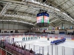 Built at a cost of approximately  <span class='webrupee'>₹</span>42 crore, the state-of-the-art rink is equipped with a 24x7 chilling facility, enabling ice hockey players to train throughout the year, irrespective of the natural weather conditions. (@lg_ladakh)