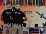 Security personnel on alerts during the full dress rehearsal for the 80th Independence Day celebrations at the Red Fort complexin New Delhi, India, on Thursday, August 13, 2026. Security personnel on alerts during the full dress rehearsal for the 80th Independence Day celebrations at the Red Fort complexin New Delhi, India, on Thursday, August 13, 2026.
