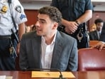 Luigi Mangione appears for a pre-trial hearing at Manhattan Criminal Court in New York, on Tuesday, Aug. 11.(Steven Hirsch/Pool New York Post)