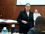 Prosecutor Shanan Buckingham, at the Lindsay Clancy murder Trial in Plymouth, Massachusetts, U.S., August 11, 2026.  She had just finished her Direct examination of Rebecca Jollotta.   Jonathan Wiggs/Pool via REUTERS