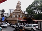 The Dagdusheth temple was originally located on Shivaji Road near Mazoor Adda. The present temple site was earlier occupied by a fire brigade station. (HT FILE)