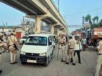 Delhi police conduct vehicle checking at Tikri Border as security arrangements intensify across national capital ahead of Independence Day