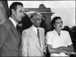 Pakistan's founding father, Muhammad Ali Jinnah, with Lord and Lady Mountbatten in 1947