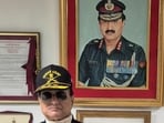 A quiet corner in the basement serves as his study, where a fading photograph from his days as a cadet at the National Defence Academy sits alongside a portrait of him in the uniform of a three-star general