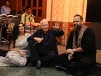 L-R: Shinjini Kulkarni, Pt Sajan Mishra and Swaransh Mishra