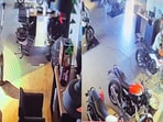 Man dances, drinks coffee, takes bath before riding away with KTM in Varanasi