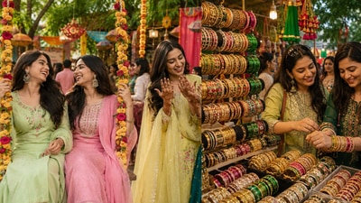 Hariyali Teej, which falls on August 15 this year, will have Delhi witness several events happening across NCR. (Photo: AI Generated (For Representation Only)) Hariyali Teej, which falls on August 15 this year, will have Delhi witness several events happening across NCR. (Photo: AI Generated (For Representation Only))