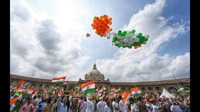 Pre-Independence Day celebrations in Lucknow. (Naeem Ansari / ANI) Pre-Independence Day celebrations in Lucknow. (Naeem Ansari / ANI)