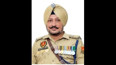 Sangrur superintendent of police Navreet Singh Virk (HT)