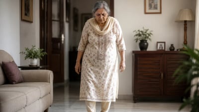 Waddling gait in older adults may indicate serious health issues beyond aging. (AI generated image) Waddling gait in older adults may indicate serious health issues beyond aging. (AI generated image)