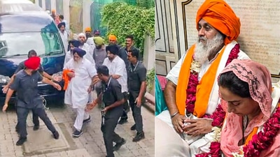 SAD chief Sukhbir Singh Badal with his wife Harsimrat Kaur Badal. SAD chief Sukhbir Singh Badal with his wife Harsimrat Kaur Badal.