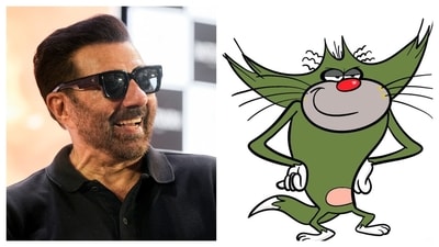 Sunny Deol channeled his inner Jack during the film promotion of Batwara 1947, in Kolkata on Wednesday. (ANI Photo) Sunny Deol channeled his inner Jack during the film promotion of Batwara 1947, in Kolkata on Wednesday. (ANI Photo)