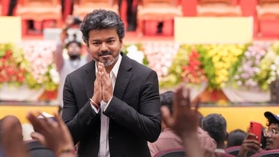 Tamil Nadu chief minister Vijay during at Presidency College Campus, in Chennai, Aug 11 (PTI) Tamil Nadu chief minister Vijay during at Presidency College Campus, in Chennai, Aug 11 (PTI)
