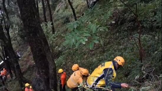 A Tempo Traveller carrying 22 tourists fell into a deep gorge on the Bhowali-Mukteshwar road in Nainital, killing three and injuring 19, officials said.