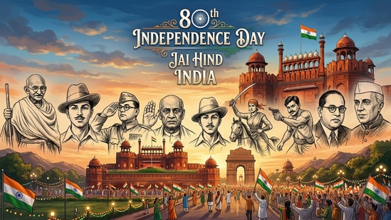 Happy Independence Day 2026: Celebrate India's 80th Independence Day. (Google Gemini)