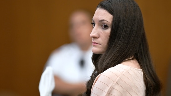 Lindsay Clancy, during during her murder trial, Thursday, Aug. 13, 2026., in Plymouth, Mass. Josh Reynolds/Pool (AP Photo/Josh Reynolds, Pool)