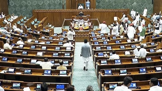 Parliament monsoon session LIVE: Lok Sabha proceedings are underway during the Monsoon Session of Parliament, in New Delhi on Monday. (Sansad TV/ANI Video Grab)
