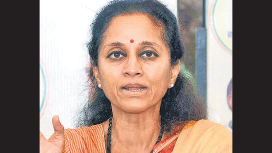 Mumbai, May 23 (ANI): NCP-SCP candidate from Baramati seat Supriya Sule addresses a press conference, at Yashwantrao Chavan Centre in Mumbai on Thursday. (ANI Photo) (Deepak Salvi)